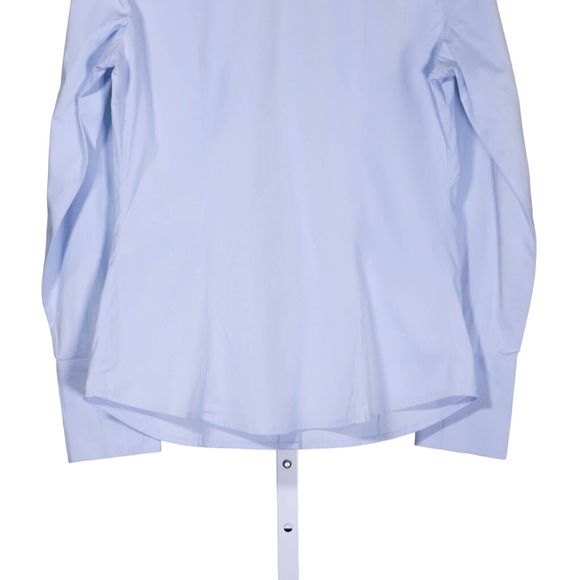 Express Women's Blouse Button Up Blue Stretch Long Sleeve Dress Shirt Top Size 8 - Picture 7 of 8